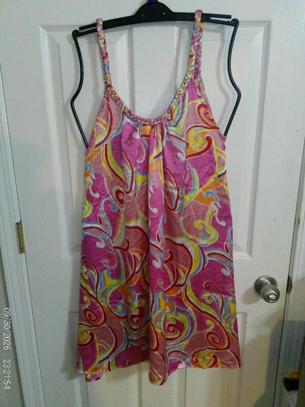 Collection Eighteen Kimono Swimsuit Cover-Up  Size XL Fuchsia NWT braded straps